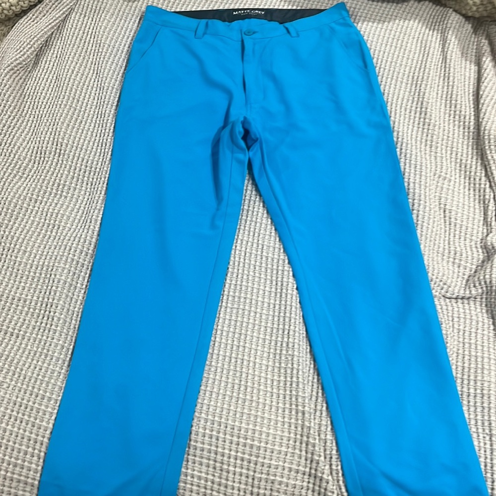 Haus of Grey Matte Grey Golf Pants Brilliant Blue 34x32